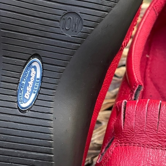 NEW Red Leather Air-Pillow Insoles Driving Moccasin T-Strap Mary Jane Flats. 10 - Picture 10 of 11